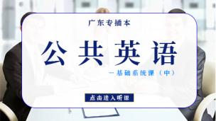 广东专插本公共英语—基础系统课（中）